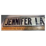Jennifer L A  Metal sign