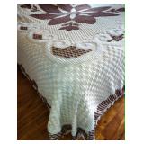 Vtg Chenille Floral Bedspread Sz Q-K Good