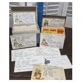 2 Old Time Recipe Boxes Full Of Handwritten Cards