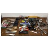 Kitchen treasures - kitchen scale, knives, and