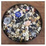 Grandmas button tin