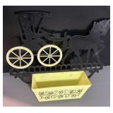 1950ï¿½s VTG Black & Yellow plastic Silhouette Wall