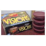 Visions by Corning (4) with lids & odd visions