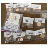 Uncirculated coins - Pennieï¿½s, quarter