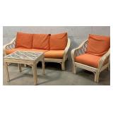 Cozy Lounge 3 Piece bamboo Patio Set