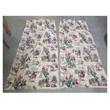 Pair vintage cowboy curtains- very nice condition