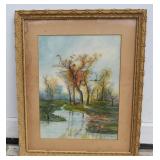 Very Nice Antique Watercolor Painting