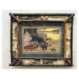 Bear Print in Wooden Frame 26/23
