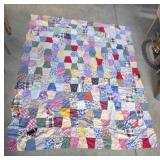 Beautiful hand stitched antique quilt top - aprx