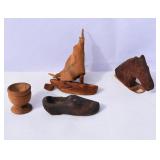 Antique Hand Carved Wood Miniatures