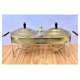 Fire King MCM Double Casserole Warming Dishes