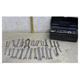 Open End Wrenches w/ tool box & contents