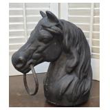 Heavy cast iron horse head hitching Post top