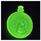 Vintage Vaseline Uranium Glass Pocket Watch