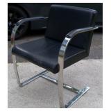Mid Century 'BRNO' Flat Bar Armchair Chrome &