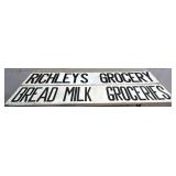 Richleyï¿½s Grocery Tin Signs 72/12