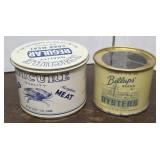 2 tins - Billups oysters and epicure crab meat