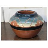 Sioux Pottery Native American Bowl artist signed