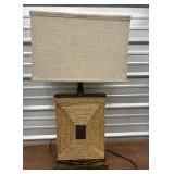 Beautiful MCM Style Rattan/Wicker table lamp