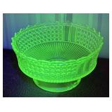 Glow glass Vaseline Richards and Hartley Glass