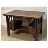 3 Drawer Mission Oak Library Table 44/2829