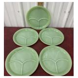 Jadeite FireKing divided grill plates