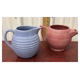 2 Stoneware Pitchers