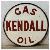 Kendall Gas & Oil Sign Porcelain 42ï¿½ double sided