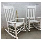 Pair of Heavy white Porch Rockers