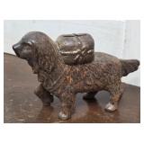 Vintage cast iron St Bernard dog Bank