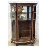 Oak China Cabinet w/ Claw Feet & Lions Heads
