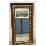 Federal Mirror w/ 19th Century Panoramic