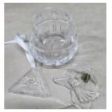 3pcs Waterford - voltive & 2 ornaments