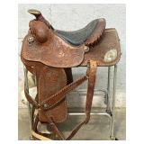 Fallis Saddlery Maker Elbert Saddle sterling trim