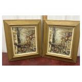 2 Gideon shadow box layered paintings