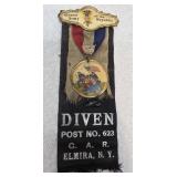Elmira Grand army of the Republic badge ribbon -