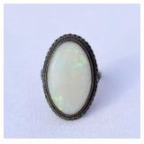 Sterling & Opal Ring
