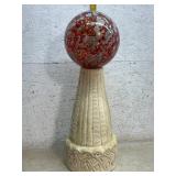 heavy Art glass Garden Gazing Ball w/ Pedestal