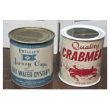 2 Tins - Oysters And Crab Meat