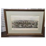 Vintage Wesleyan University Tinted Engraved
