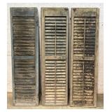 3 Pair of Shutters (green) 15.5/ 57.5