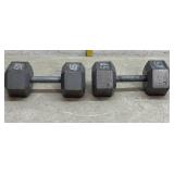 45lb Cast Iron Hex Dumbells