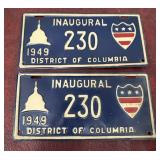 1949 Inaugural District of Columbia plates