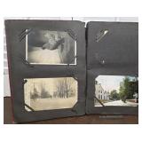 Early postcard album - small town USA