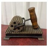 antique cast iron fluting iron American Machine