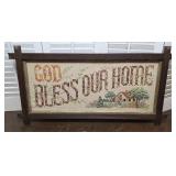 God bless our home Beautiful cross stitch in