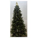 8ft Pre-lit Christmas Tree w/ Angle - works-