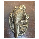 Heavy Cast brass Parrot Macaw Floral Door Knocker
