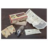 Heddon crazy crawler & 2 pfluger fly rod Chum