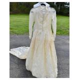 1930's Wedding Gown (Hand Made) with attached